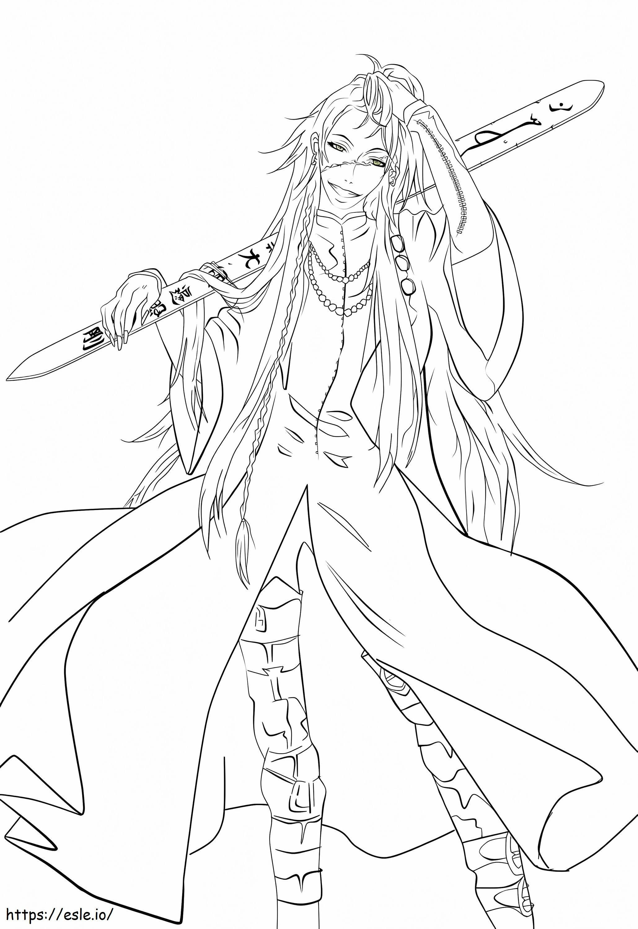 The Undertaker From Black Butler coloring page