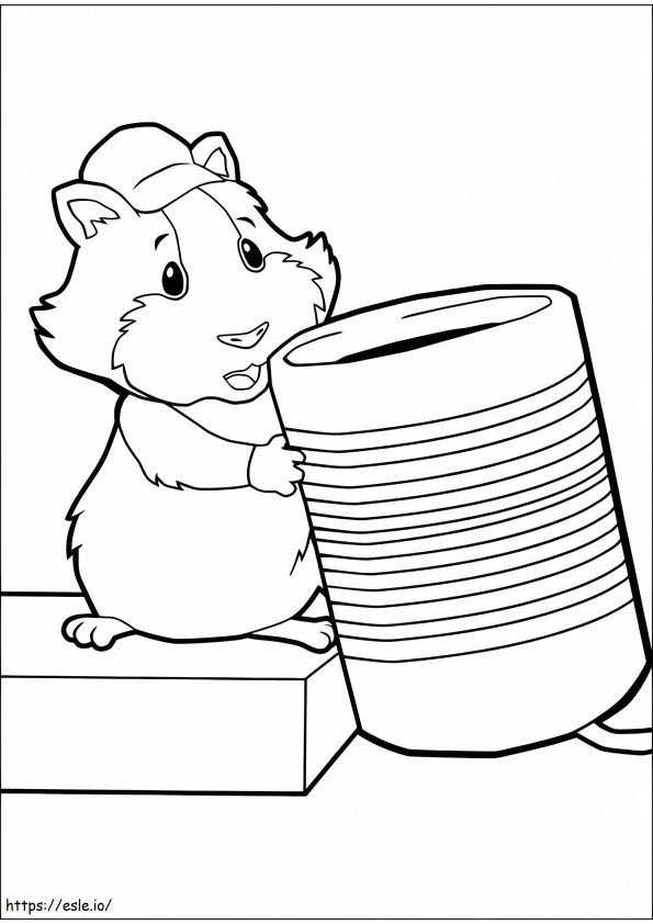 Guinea Pig Holding Cup coloring page