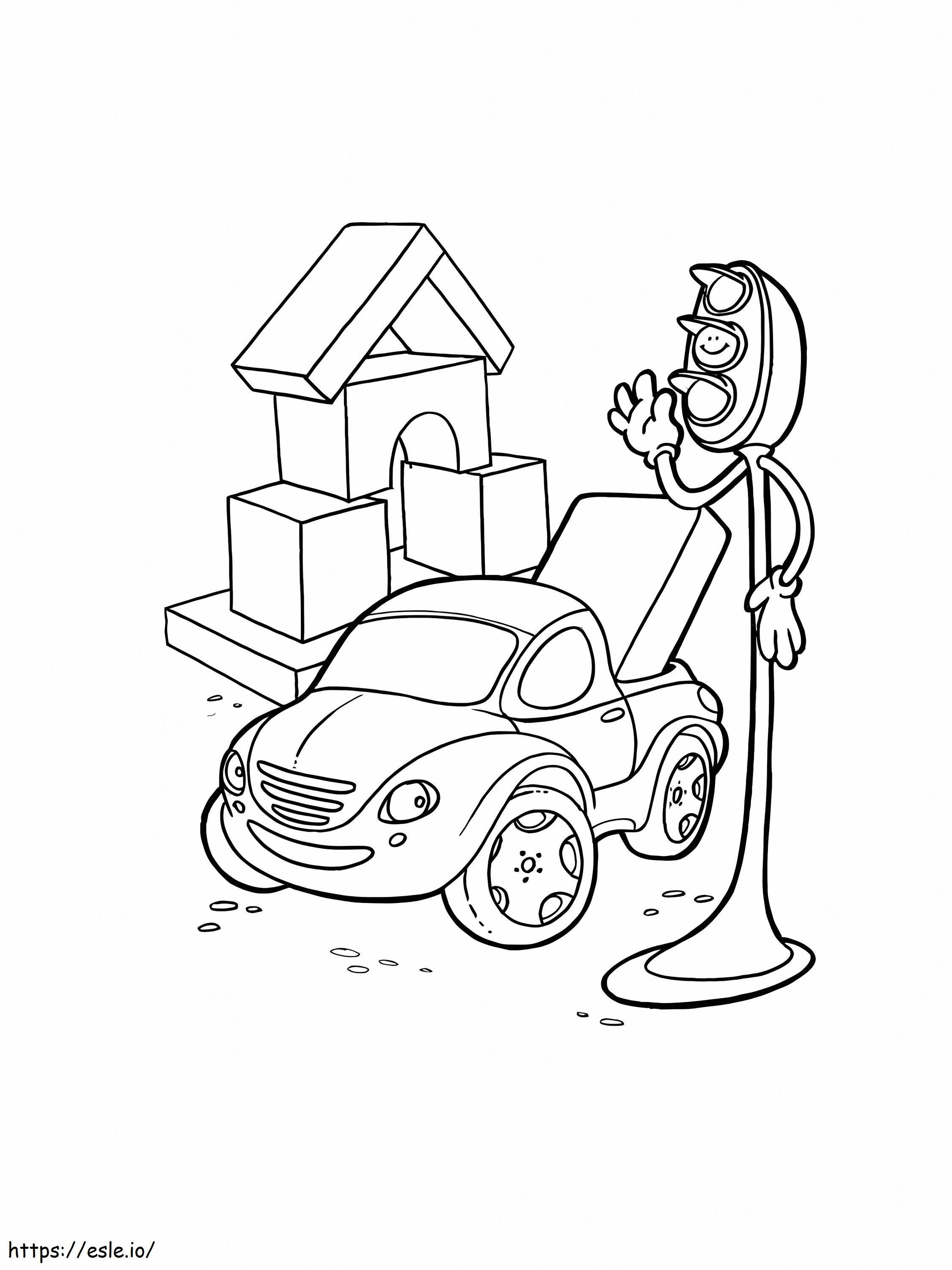 Funny Traffic Light coloring page
