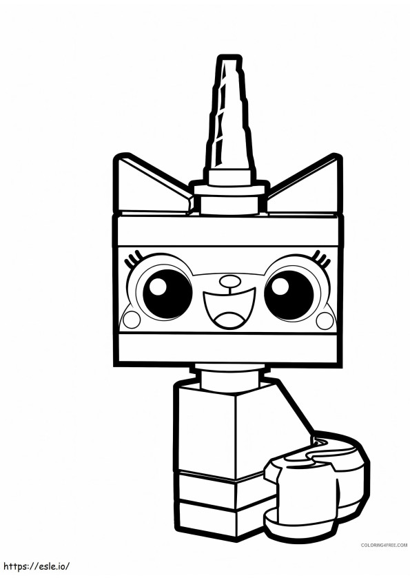 Unikitty Puzzle Coloring coloring page