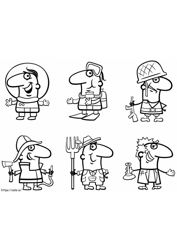Occupation coloring page
