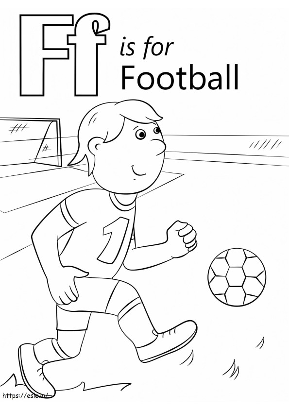 Football Letter F coloring page