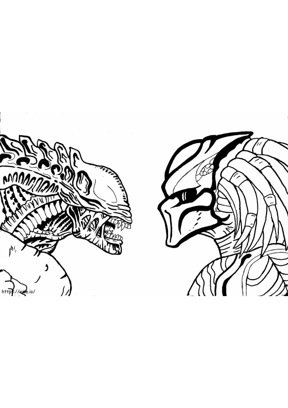 Coloriage  Est Alien Vs Predator Par Dragokaiju2000 D9Uxxko à imprimer dessin