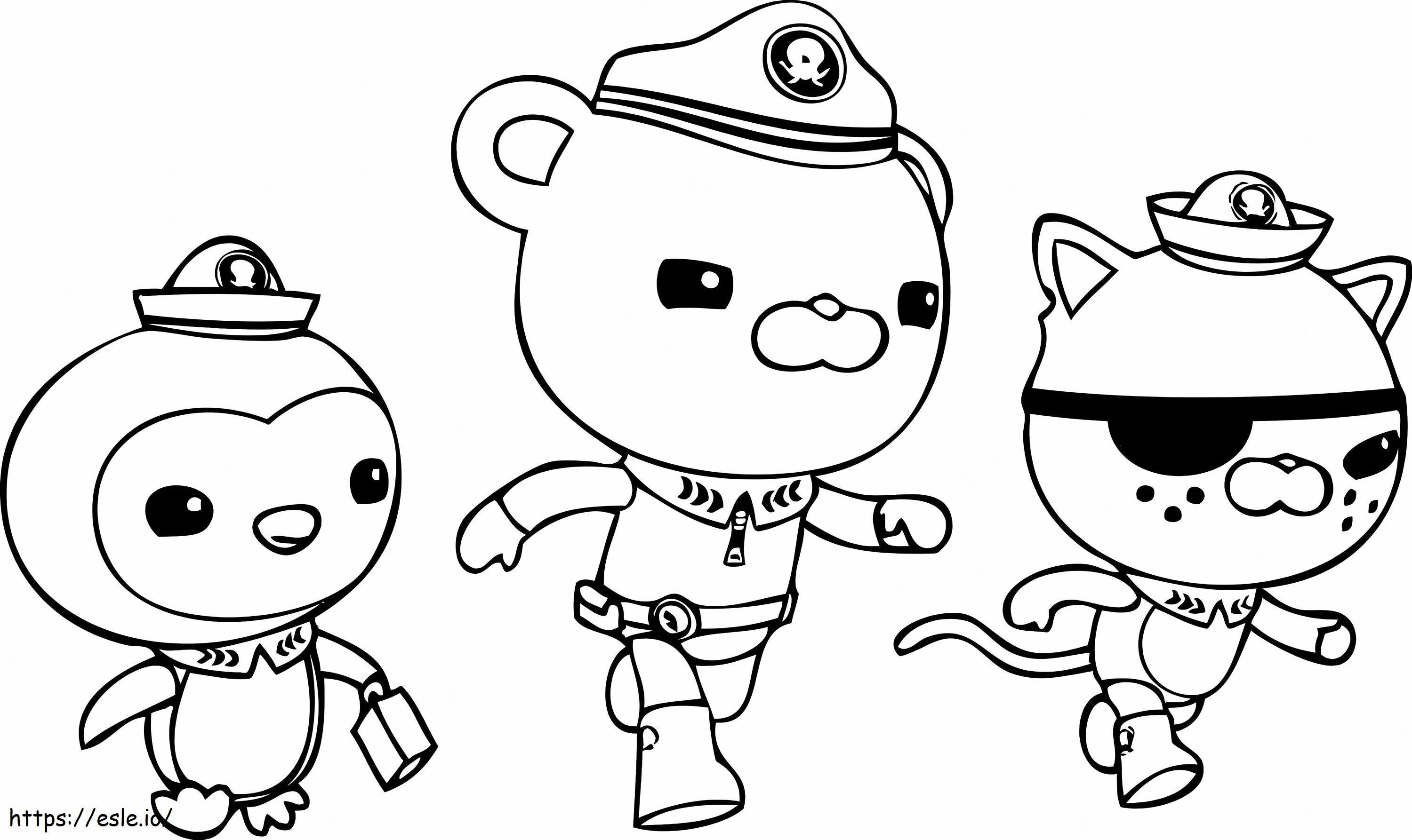 Captain Barnacles Kwazii And Octonauts Weight coloring page