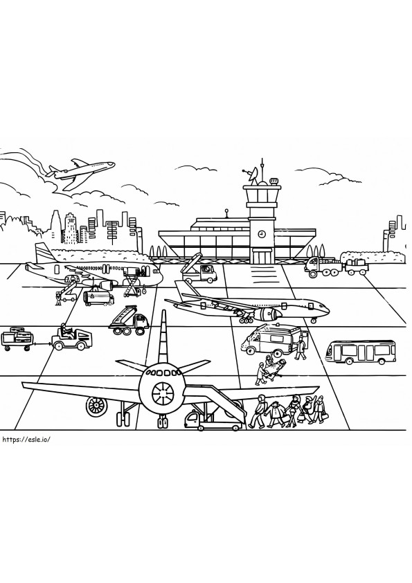 Airport 1 coloring page