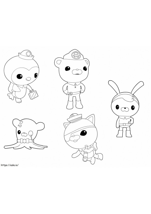 Octonauts Main Characters coloring page