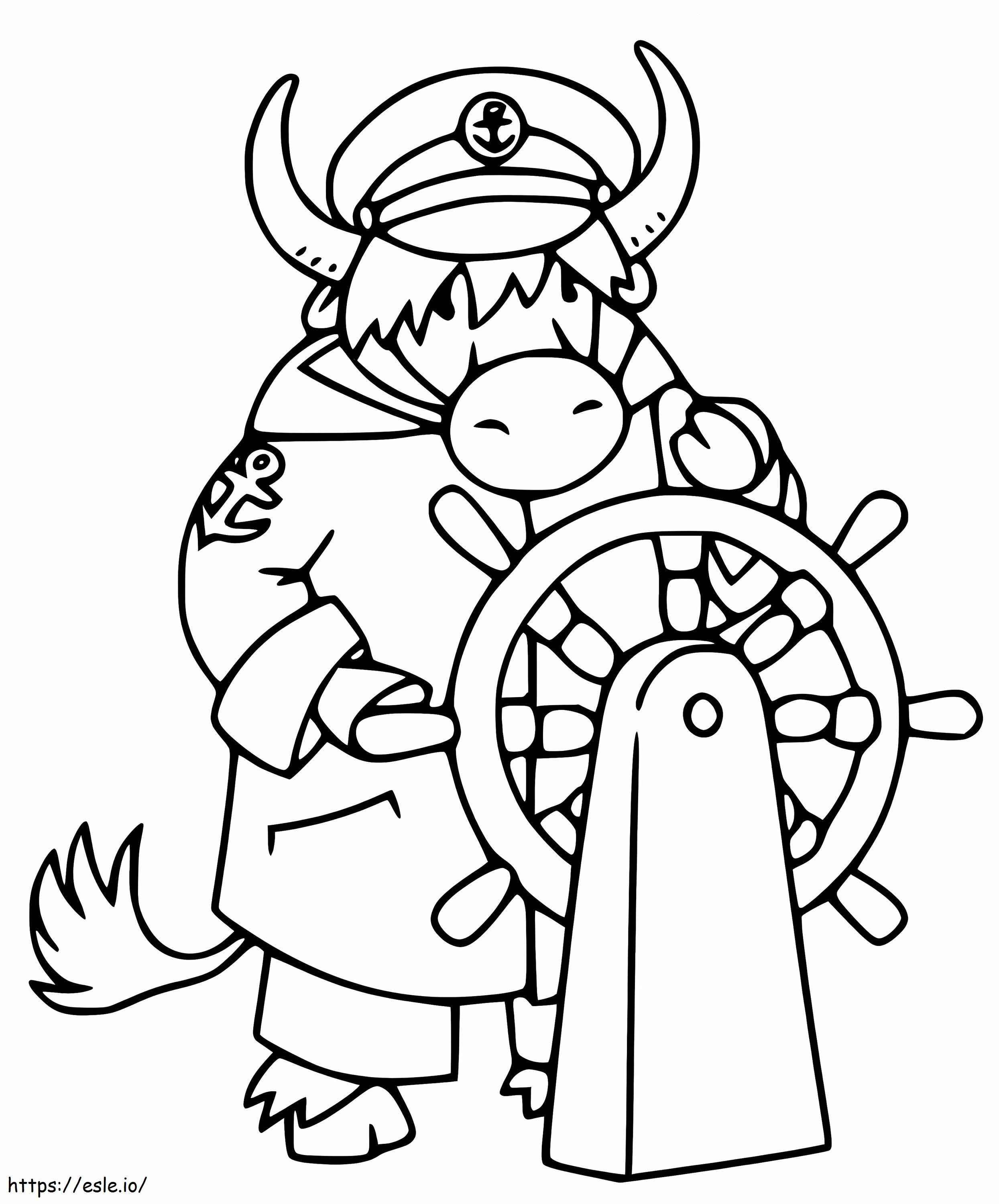 Captain Yak coloring page