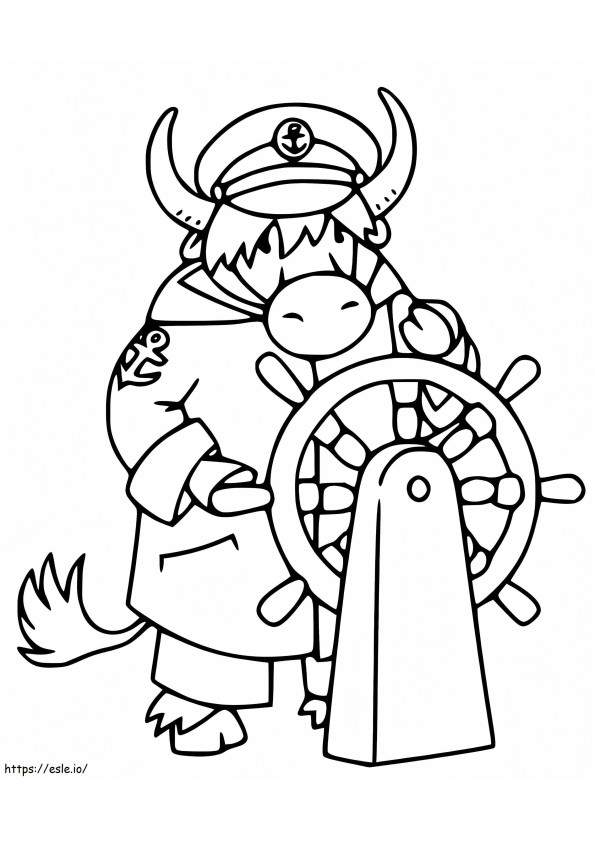 Captain Yak coloring page