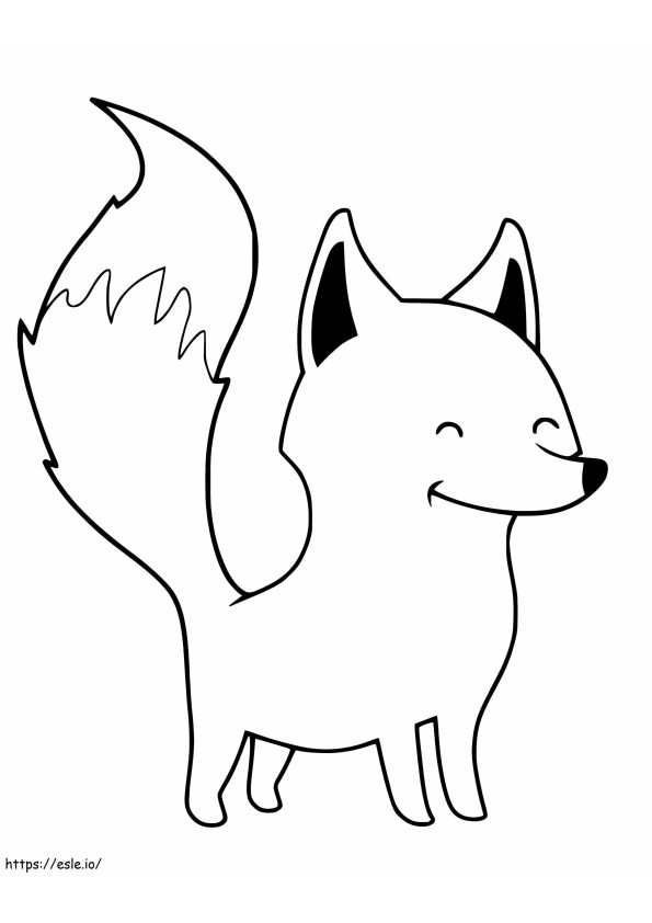 Desenho de Raposa-vermelha sentada para colorir