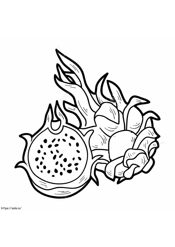 Two Dragon Fruit coloring page