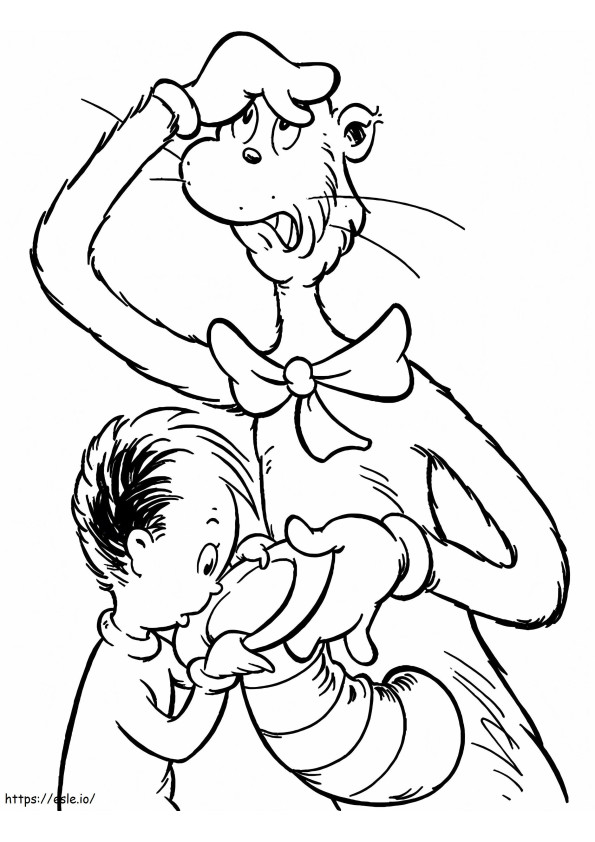 Conrad And Cat A4 coloring page