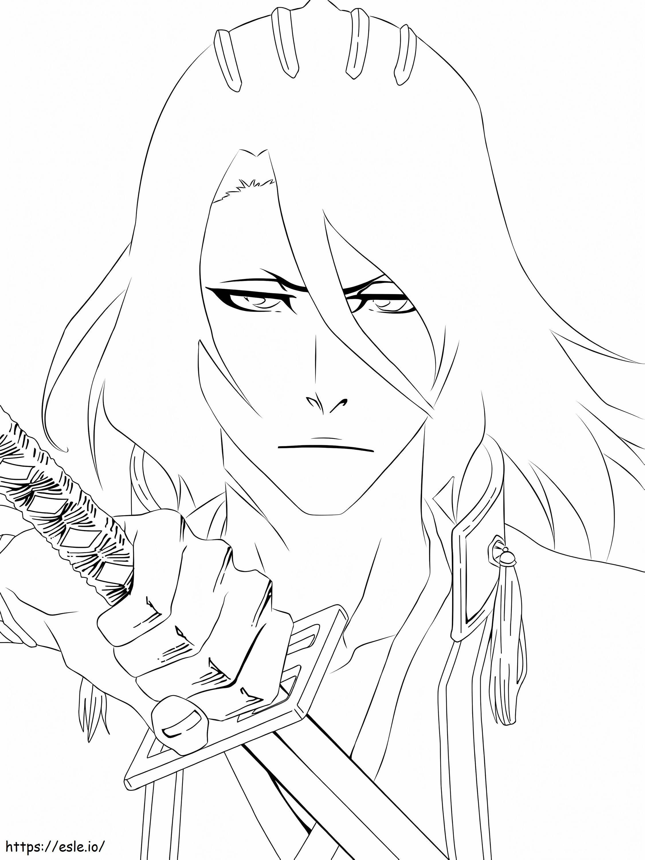 Byakuya From Bleach coloring page