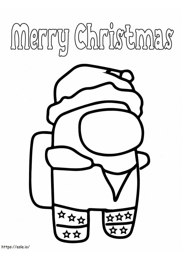 Among Us Merry Christmas Coloring 2 coloring page