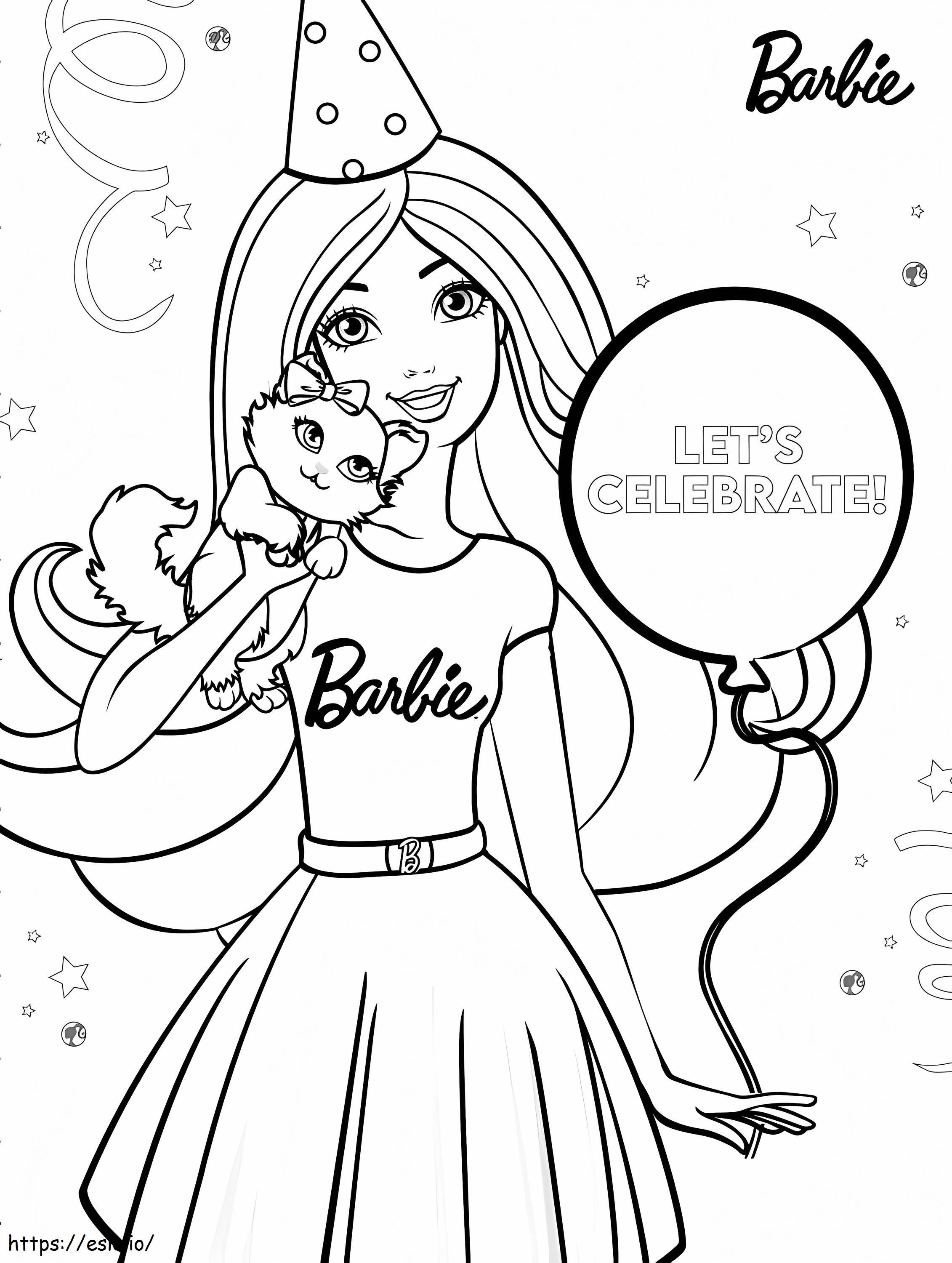 Barbie Birthday 772X1024 coloring page