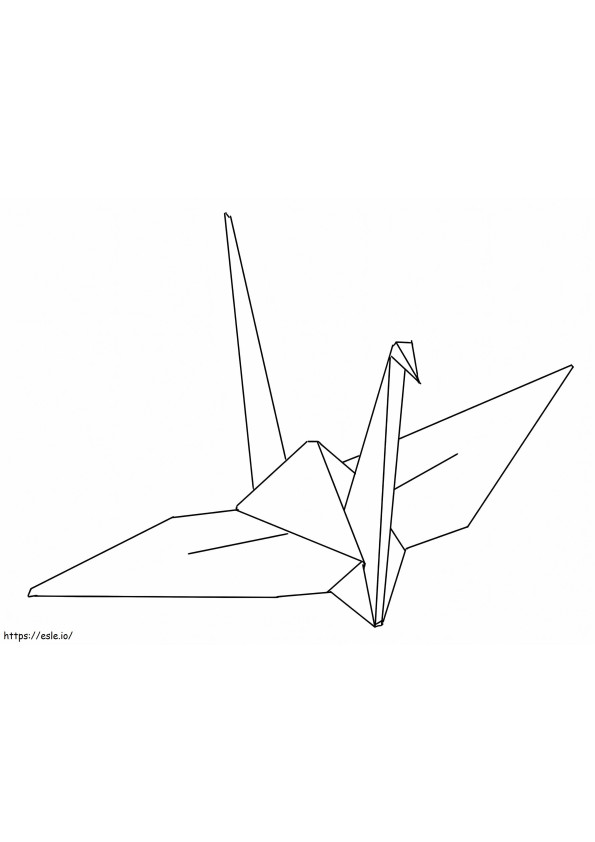 Gratis origami kraanvogel kleurplaat