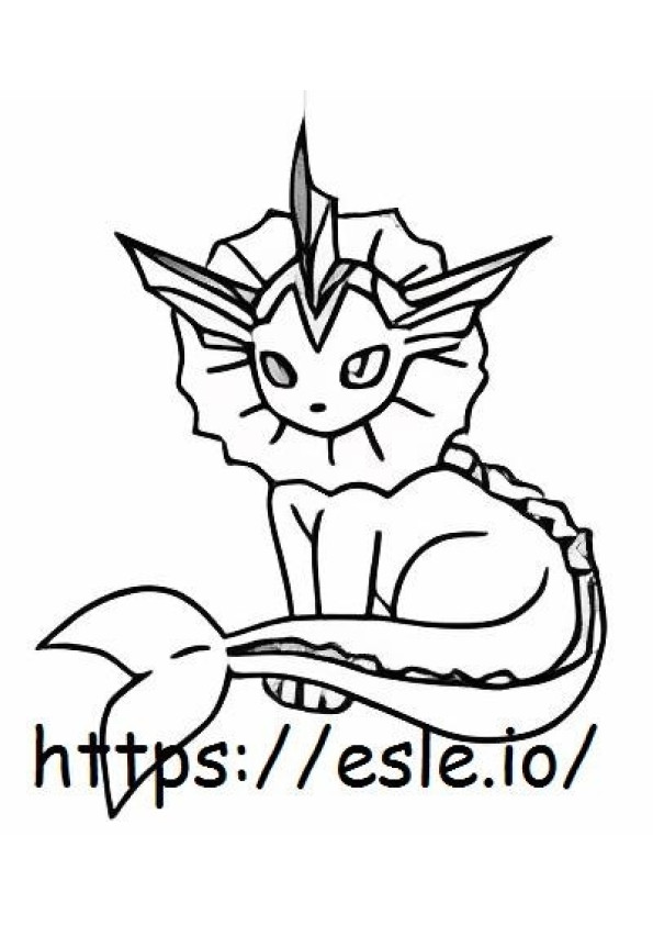 Vaporeon coloring page