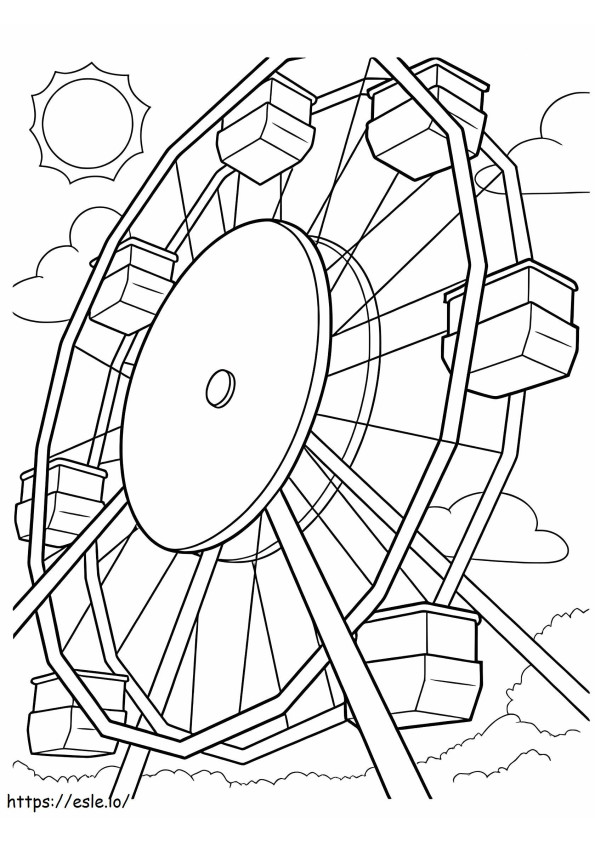 Free Ferris Wheel coloring page