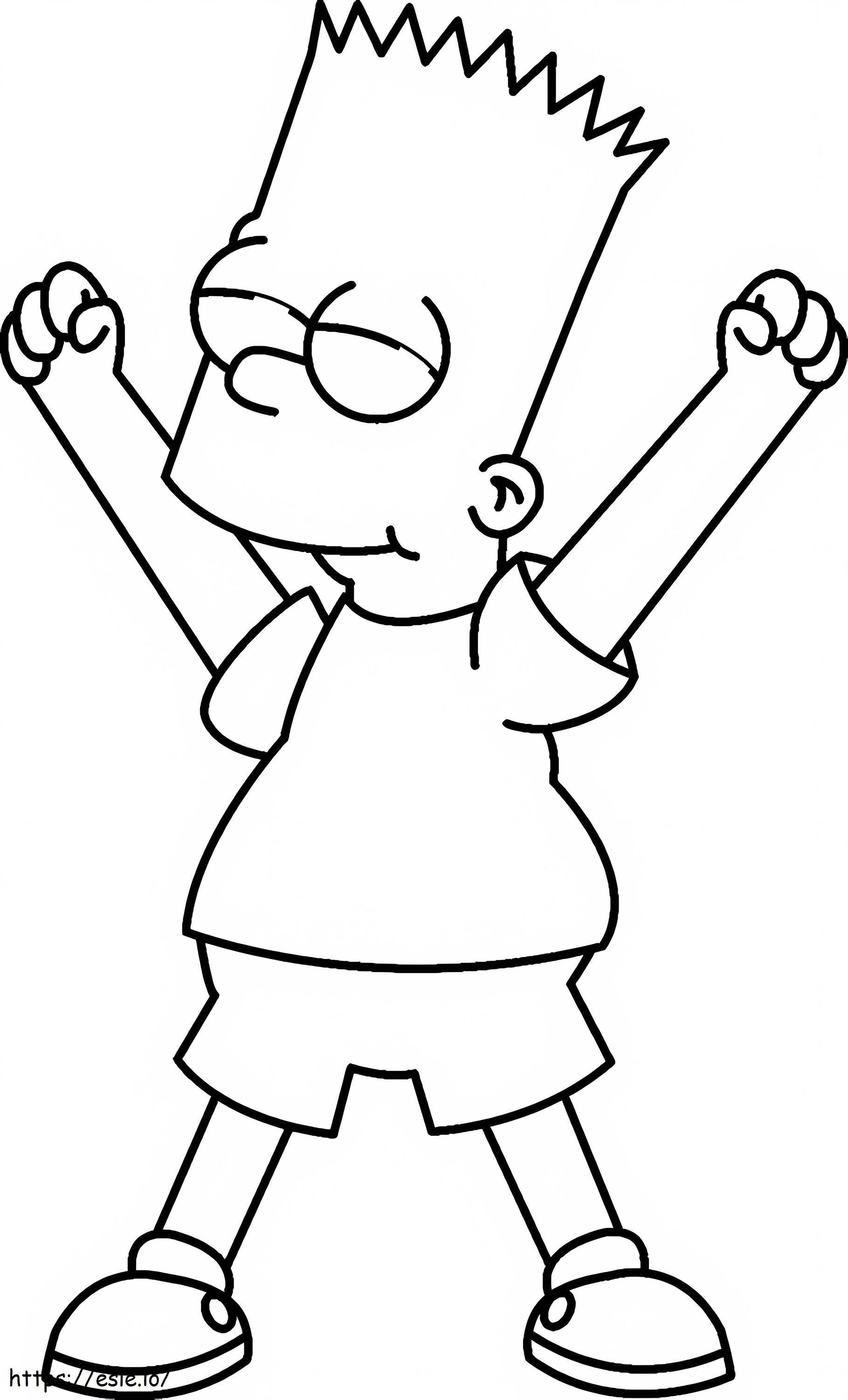 Free Bart Simpson coloring page