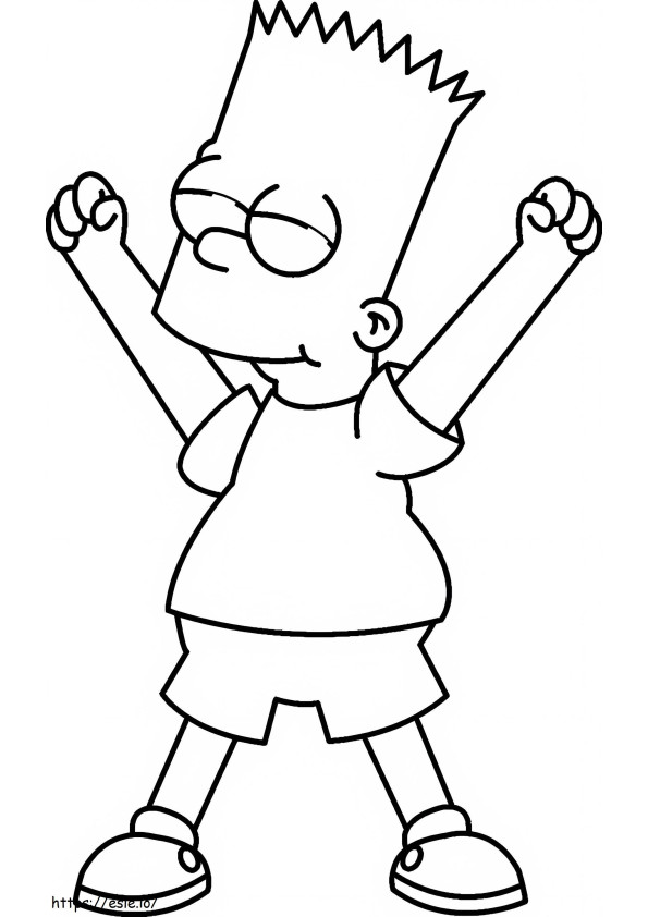 Coloriage Gratuit Bart Simpson à imprimer dessin