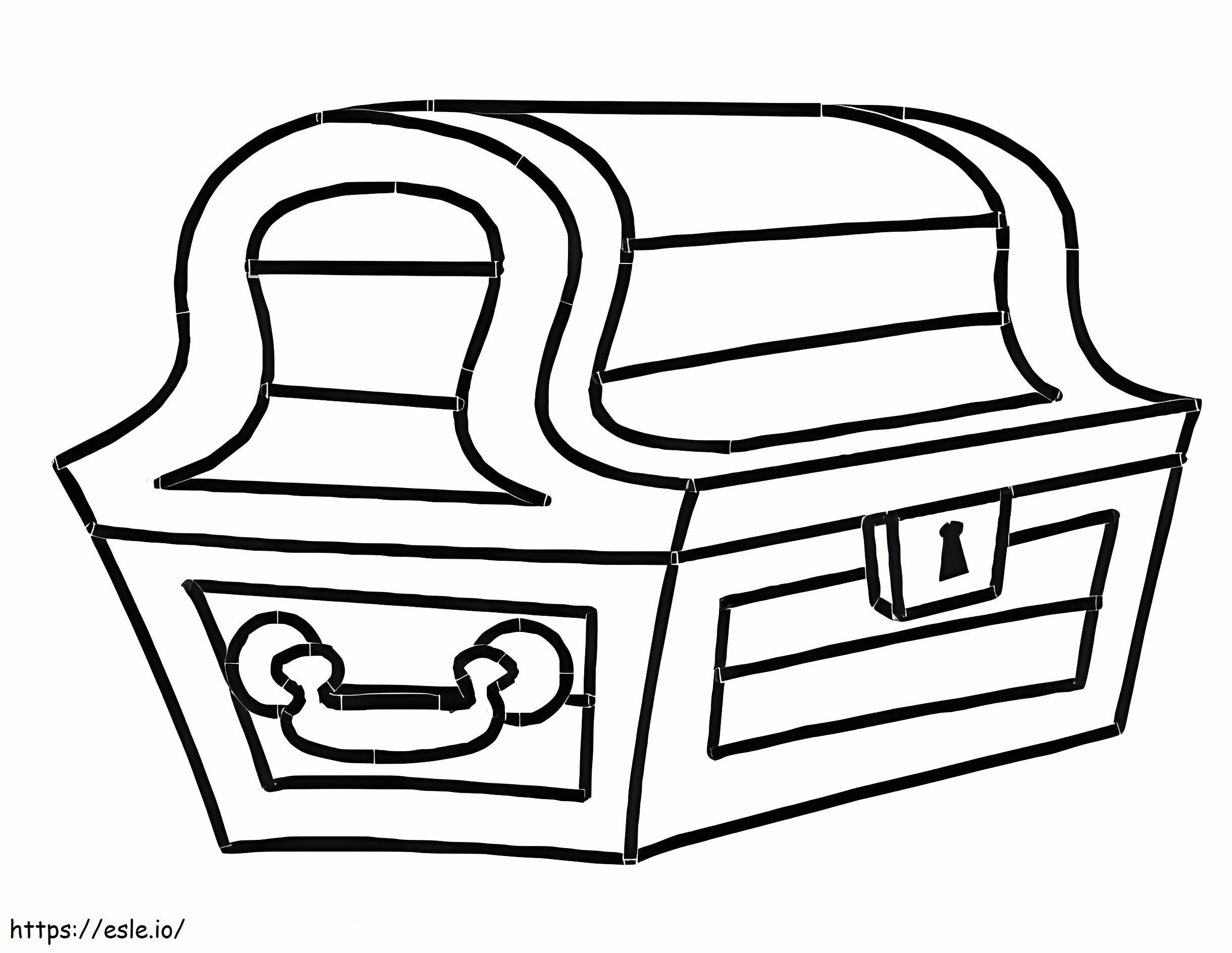 A Treasure Chest coloring page
