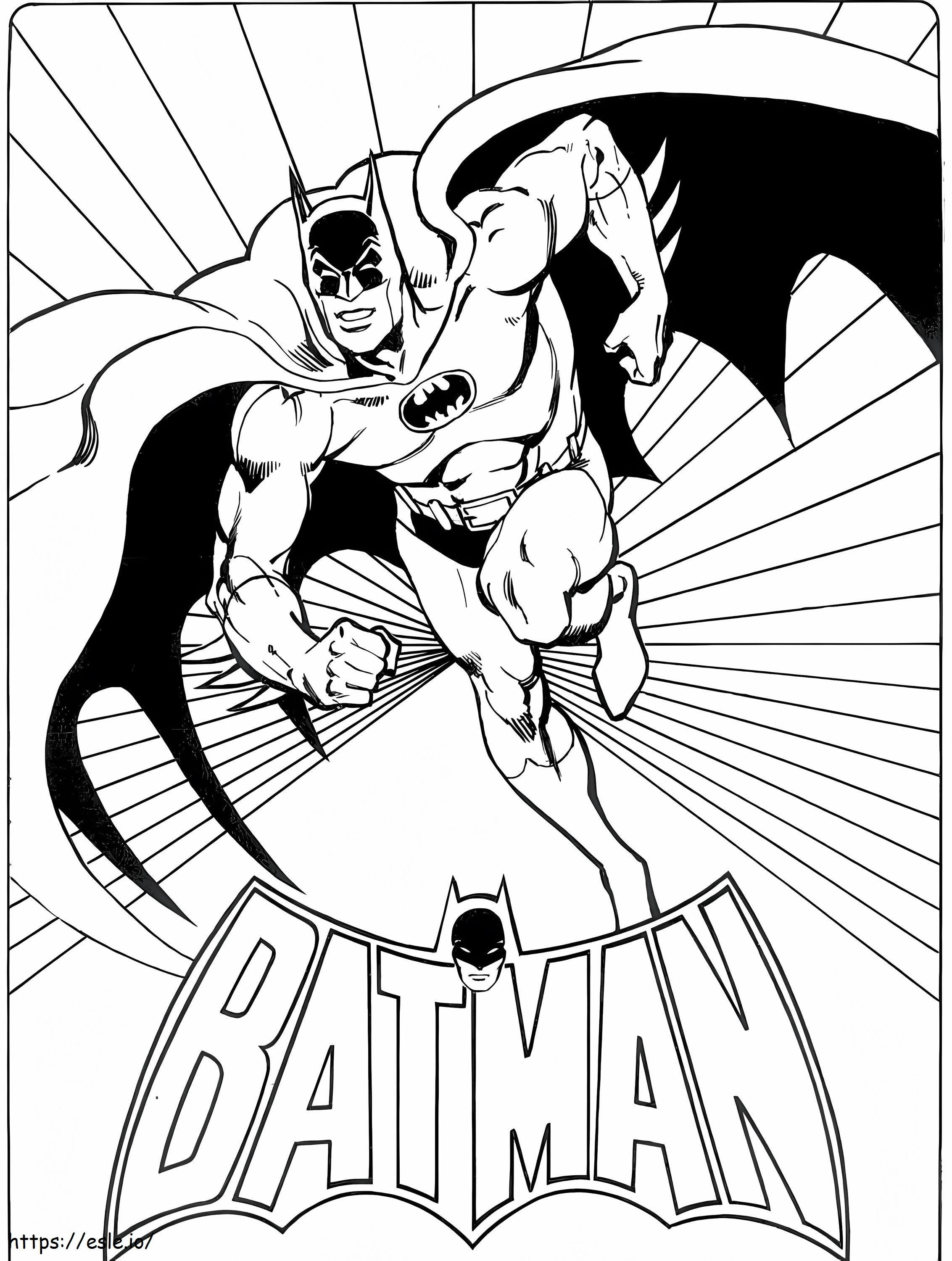 Batman van Gotham kleurplaat kleurplaat