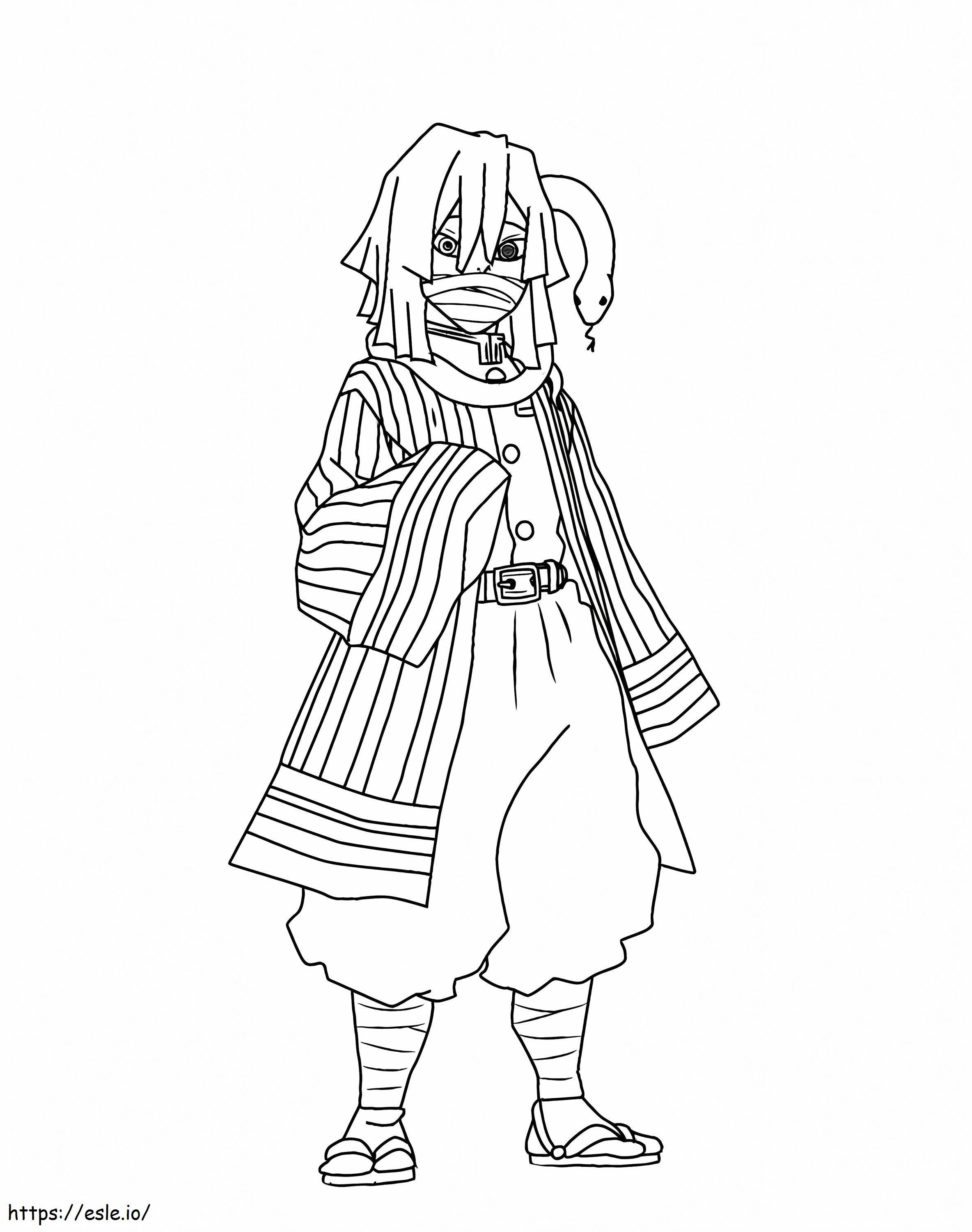 Obanai Iguro From Demon Slayer coloring page