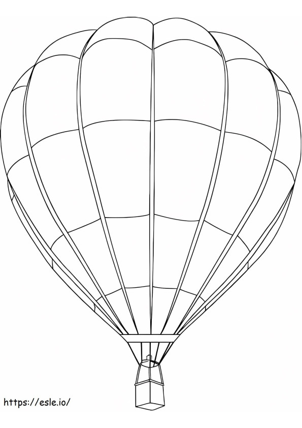 Eenvoudige heteluchtballon kleurplaat