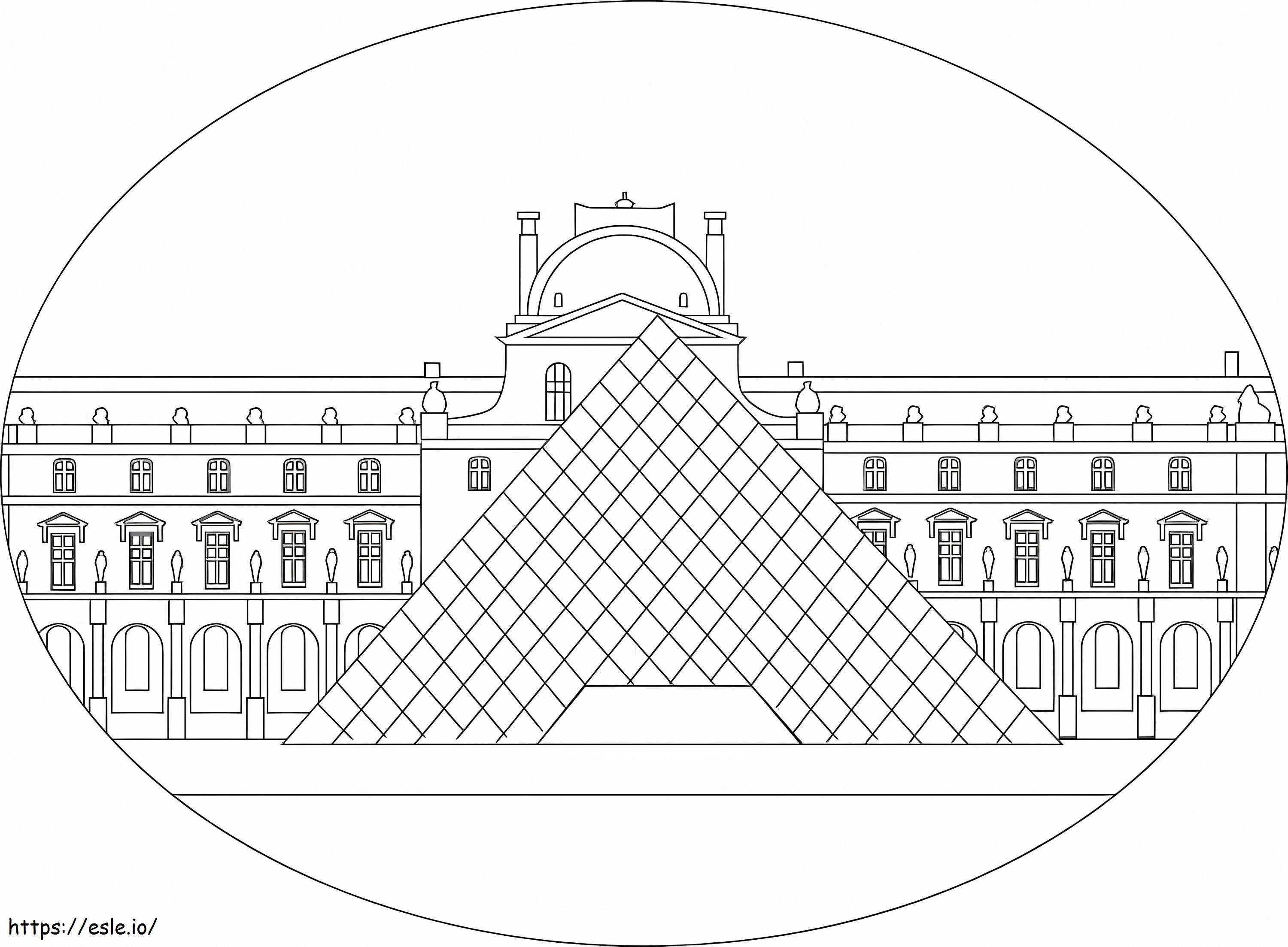 Het Louvre1 kleurplaat kleurplaat