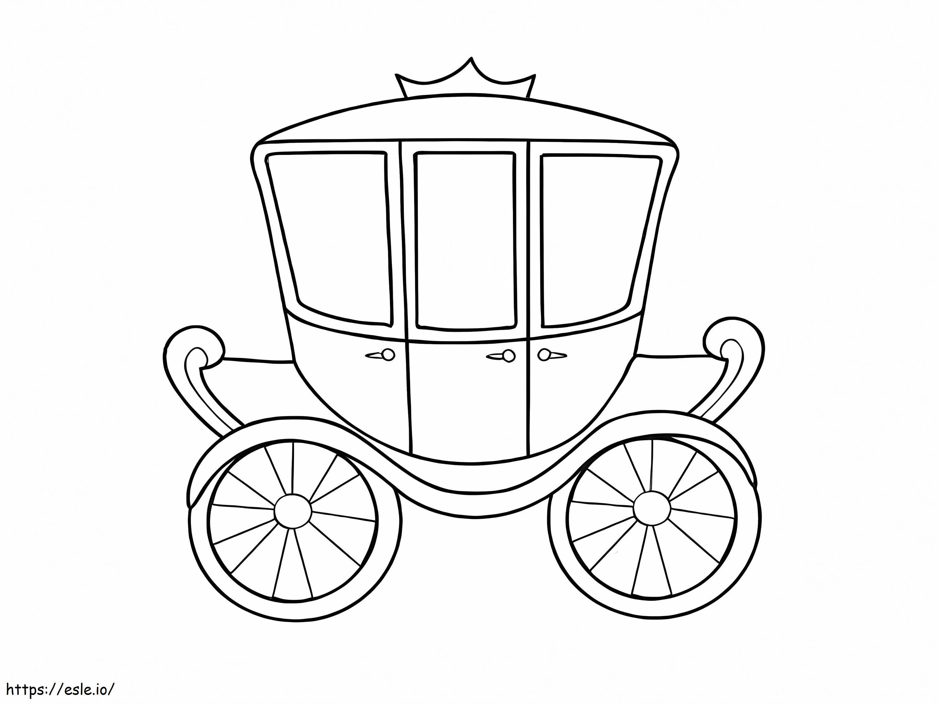 Easy Carriage coloring page