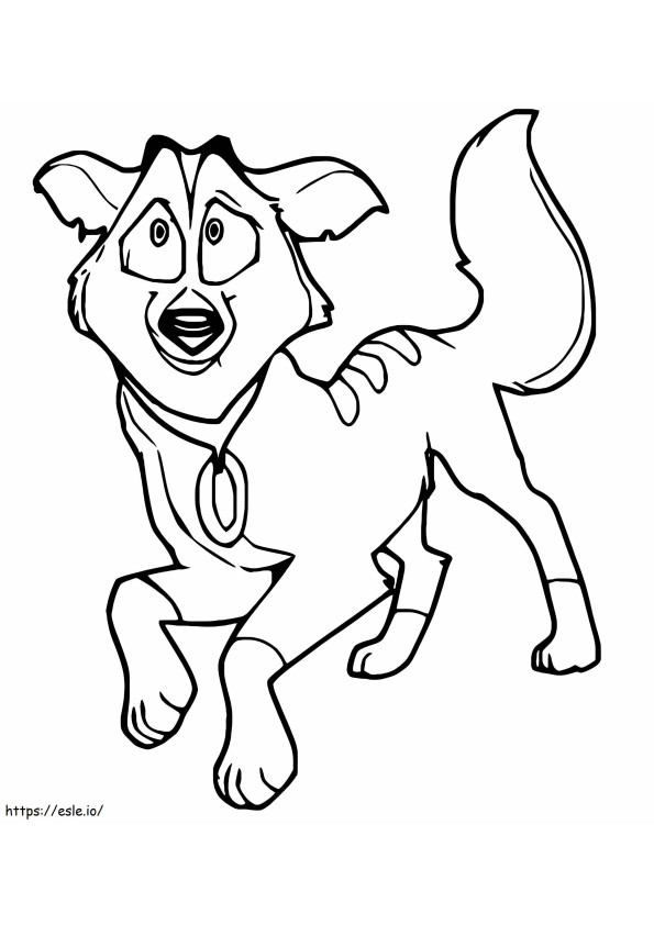 Star Husky From Balto coloring page