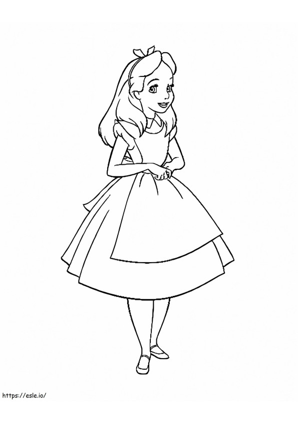 Alice From Alice In Wonderland coloring page