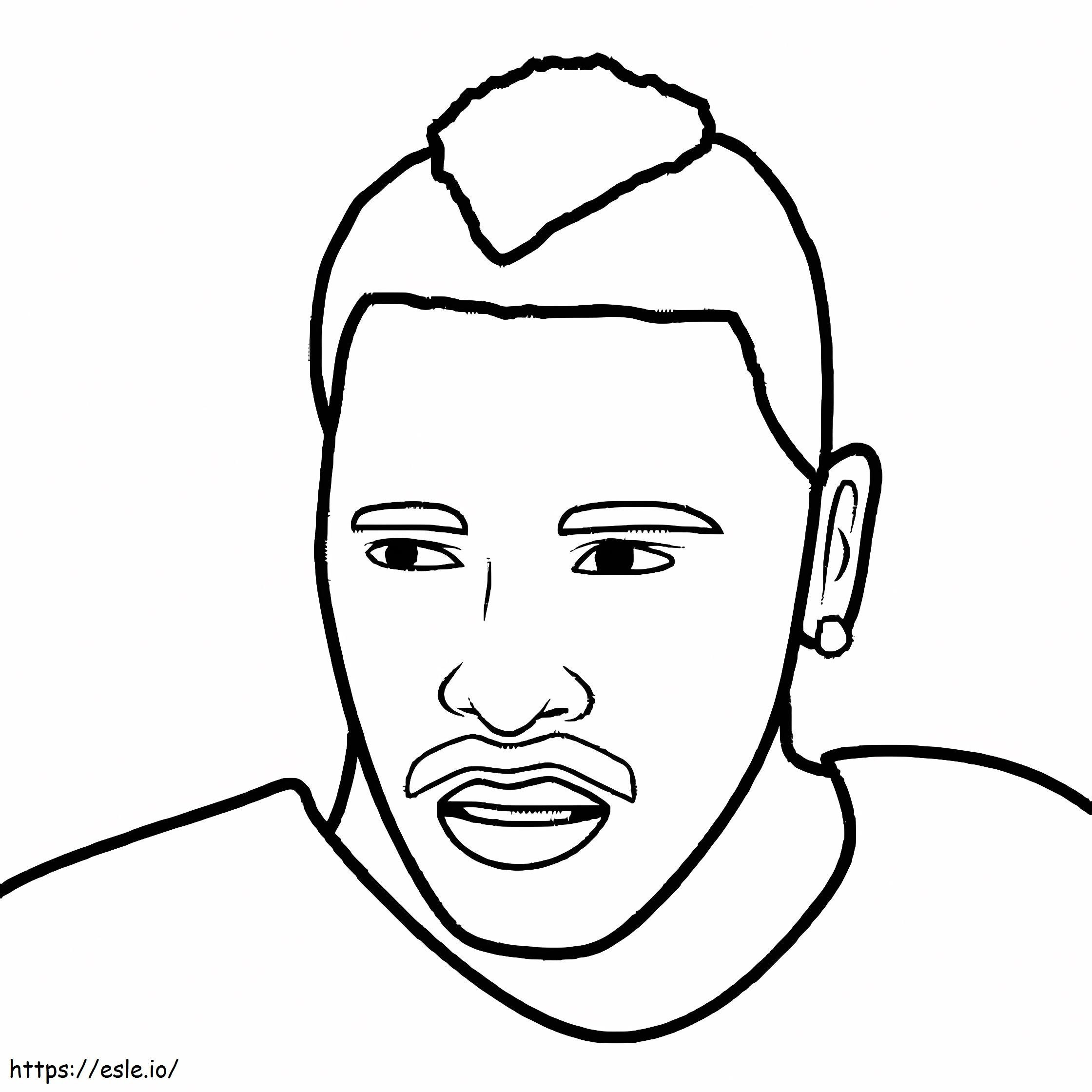 Antonio Browns Face coloring page