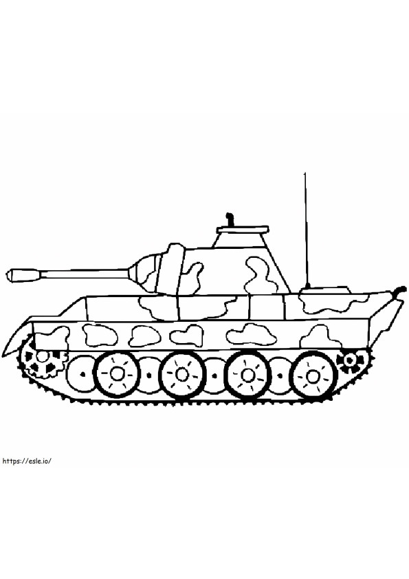 Tank 2D coloring page