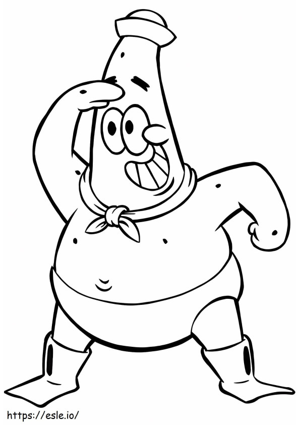 Stunning Patrick Star coloring page