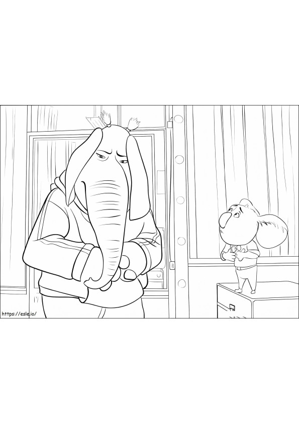 Meena And Buster Moon coloring page