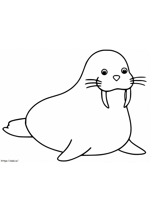 Baby Walrus coloring page