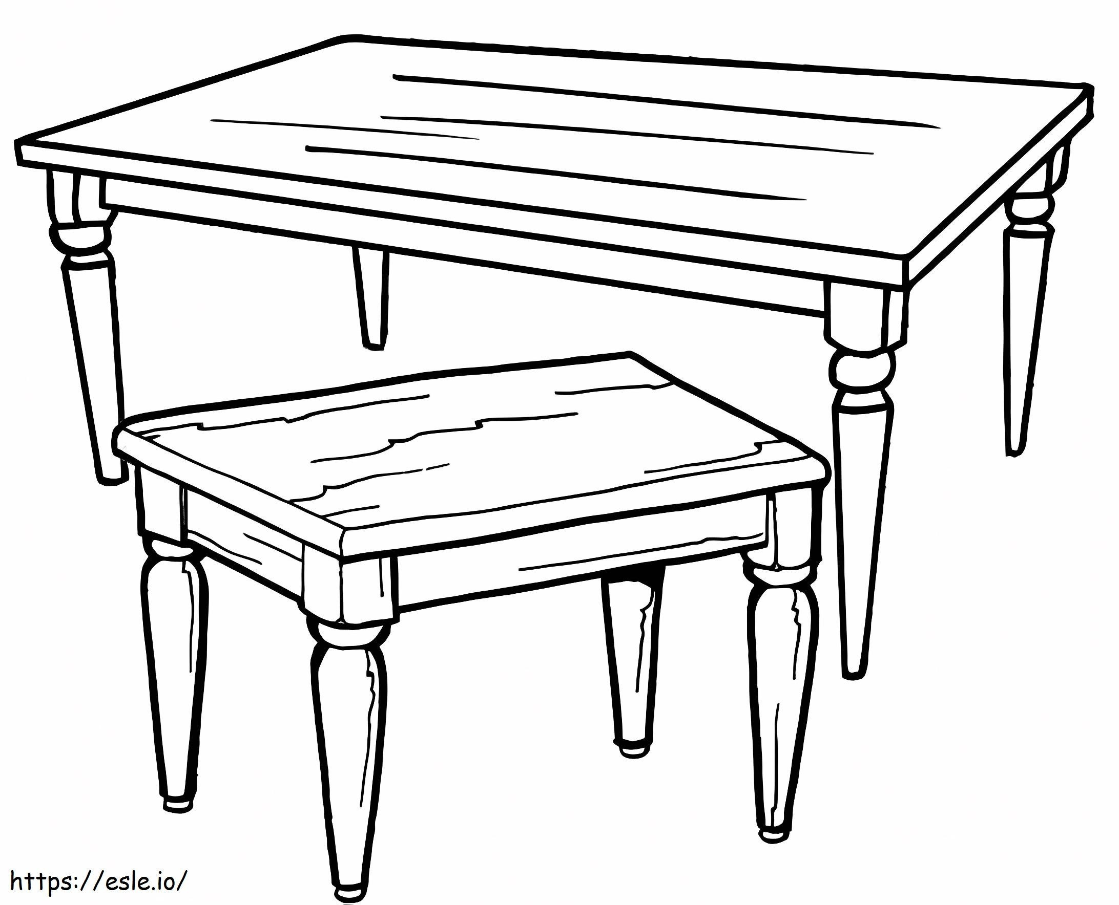 Wooden Furniture coloring page