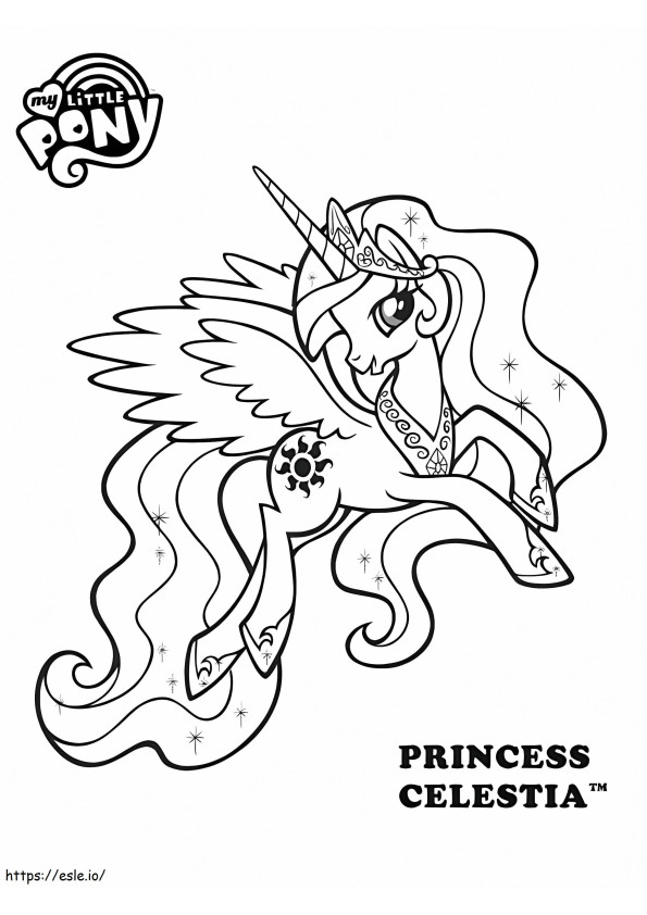 Cute Princess Celestia coloring page