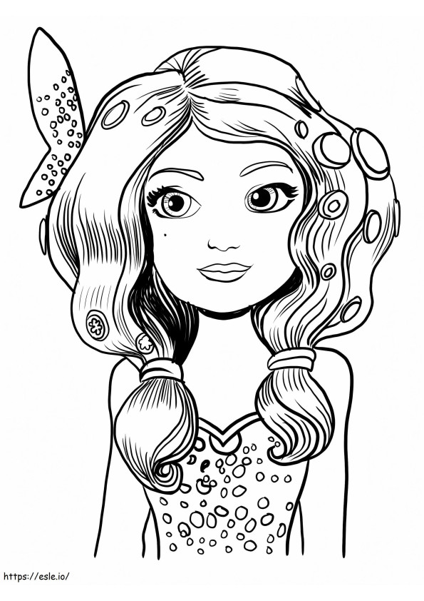 Cute Mia From Mia And Me coloring page