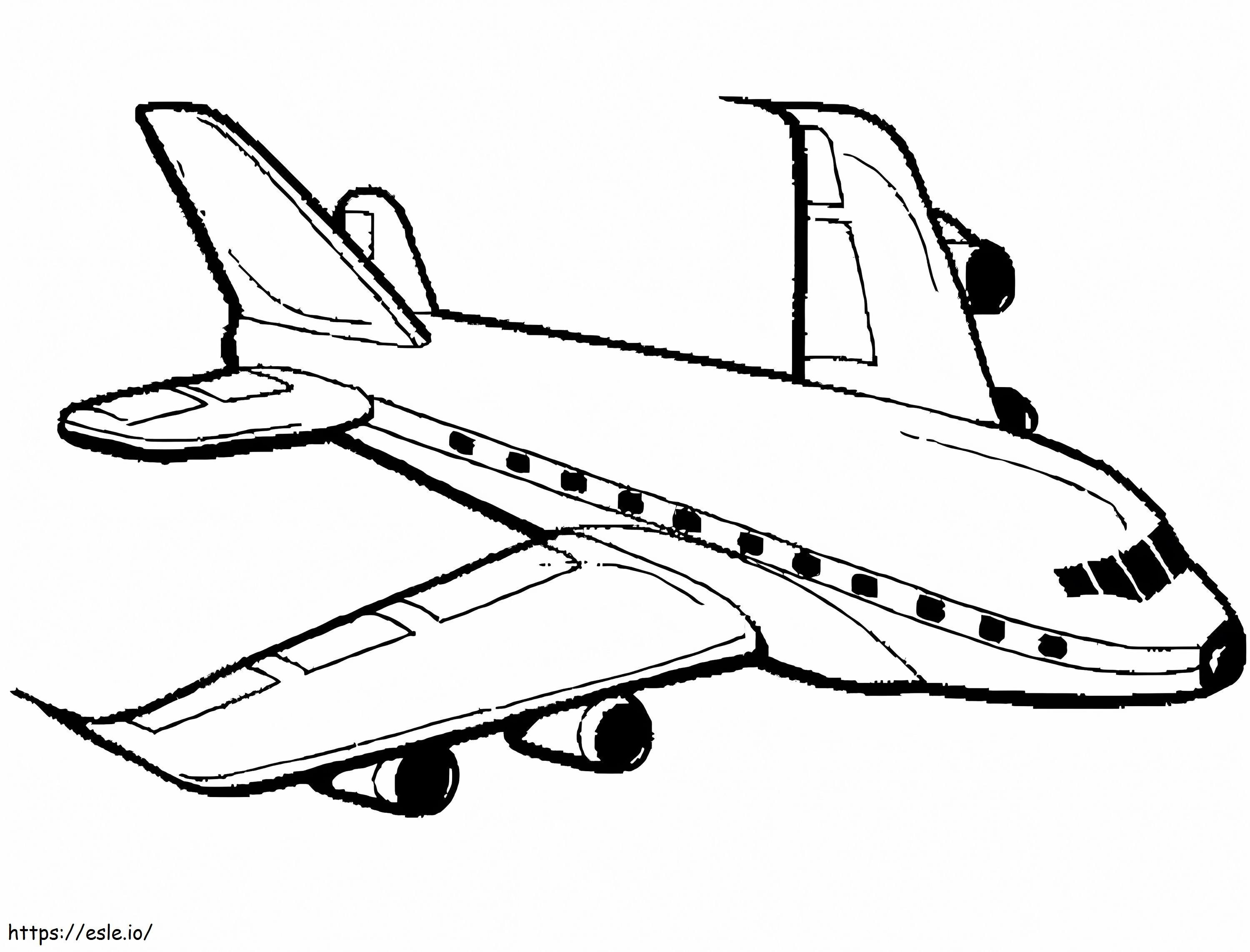 Normaali lentokone värityskuva