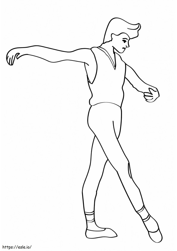 Coloriage Danseur de ballet 1 à imprimer dessin