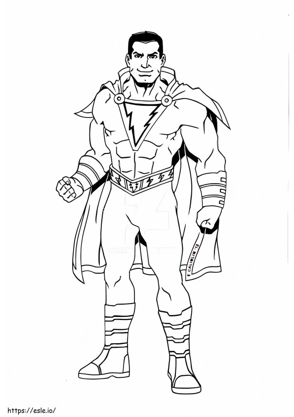 Cool Shazam Smiling coloring page