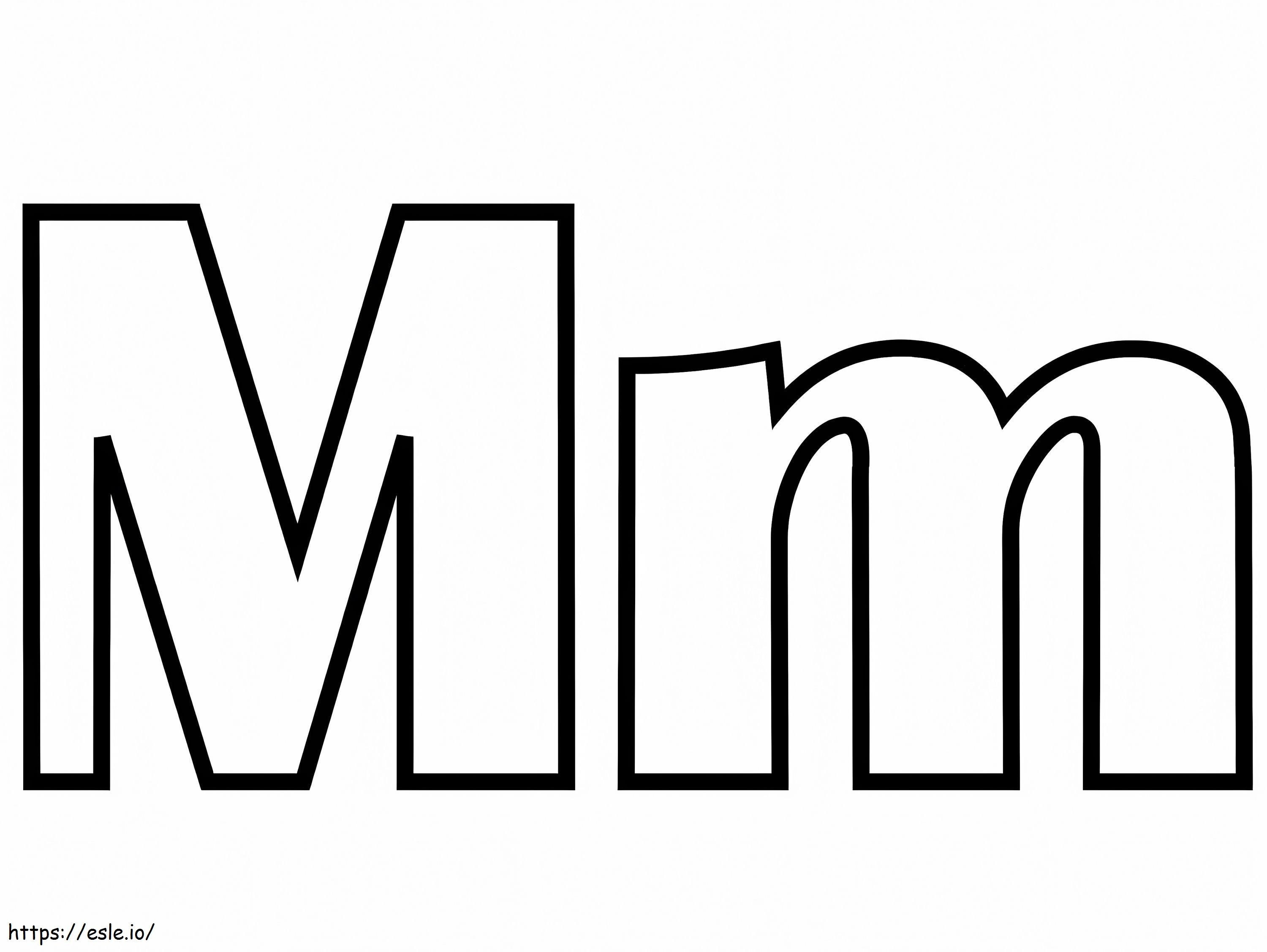 Letter M 2 coloring page