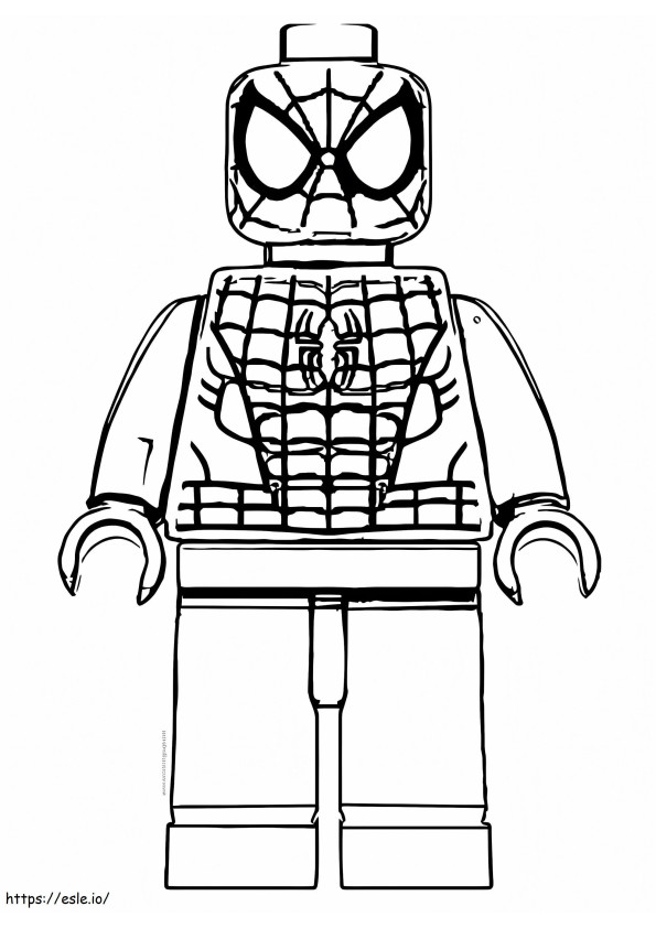 Lego Spiderman värityskuva