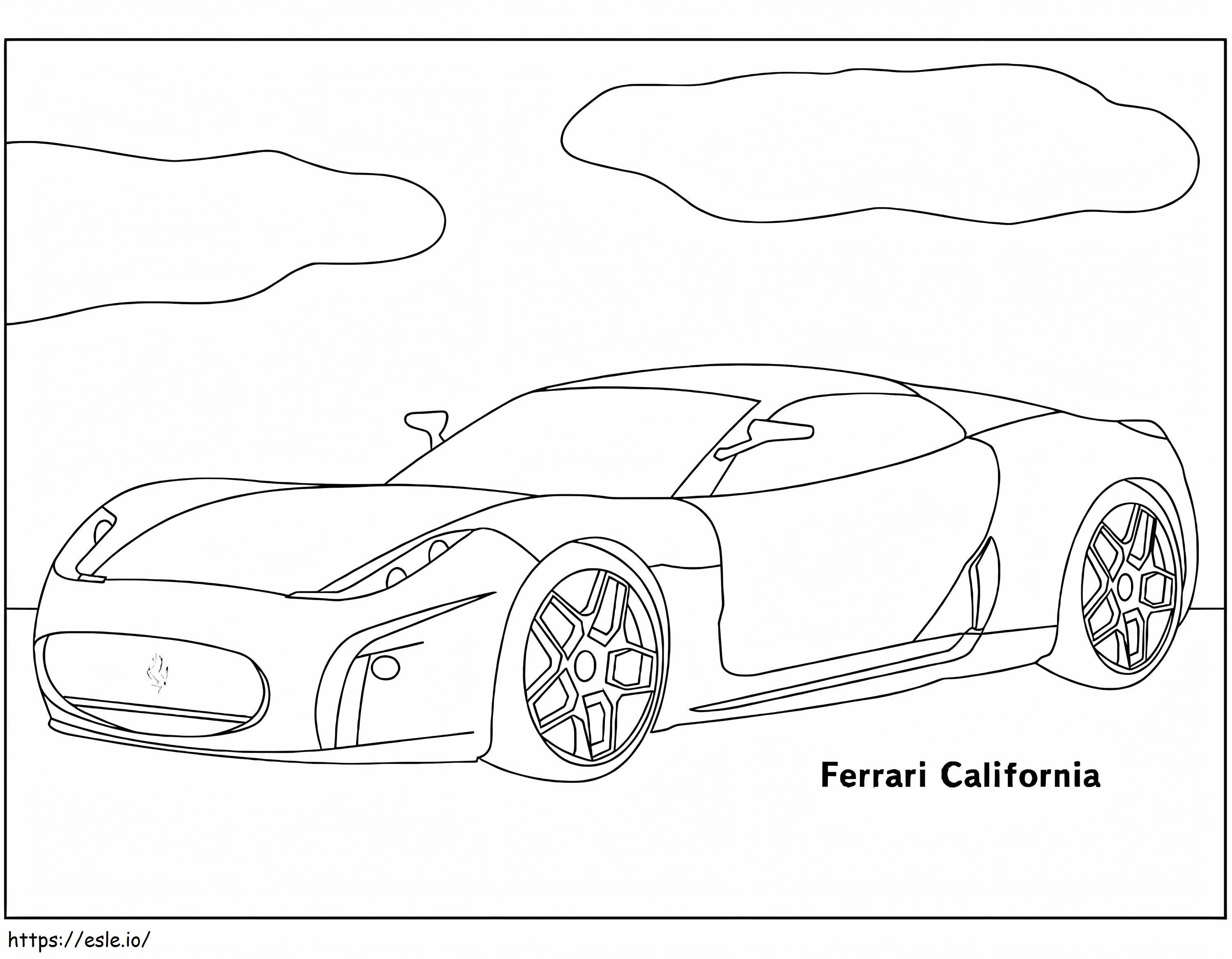 Ferrari 5 coloring page
