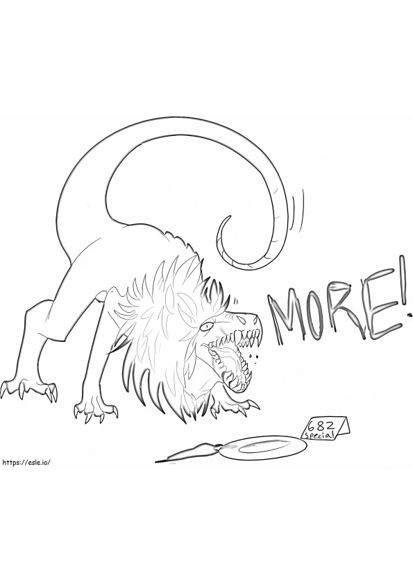 Hungry SCP 682 coloring page
