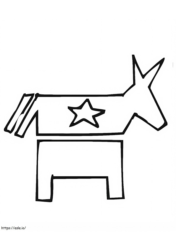 Democrat Donkey 3 coloring page