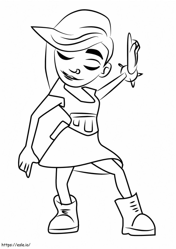 Lucy From Subway Surfers coloring page