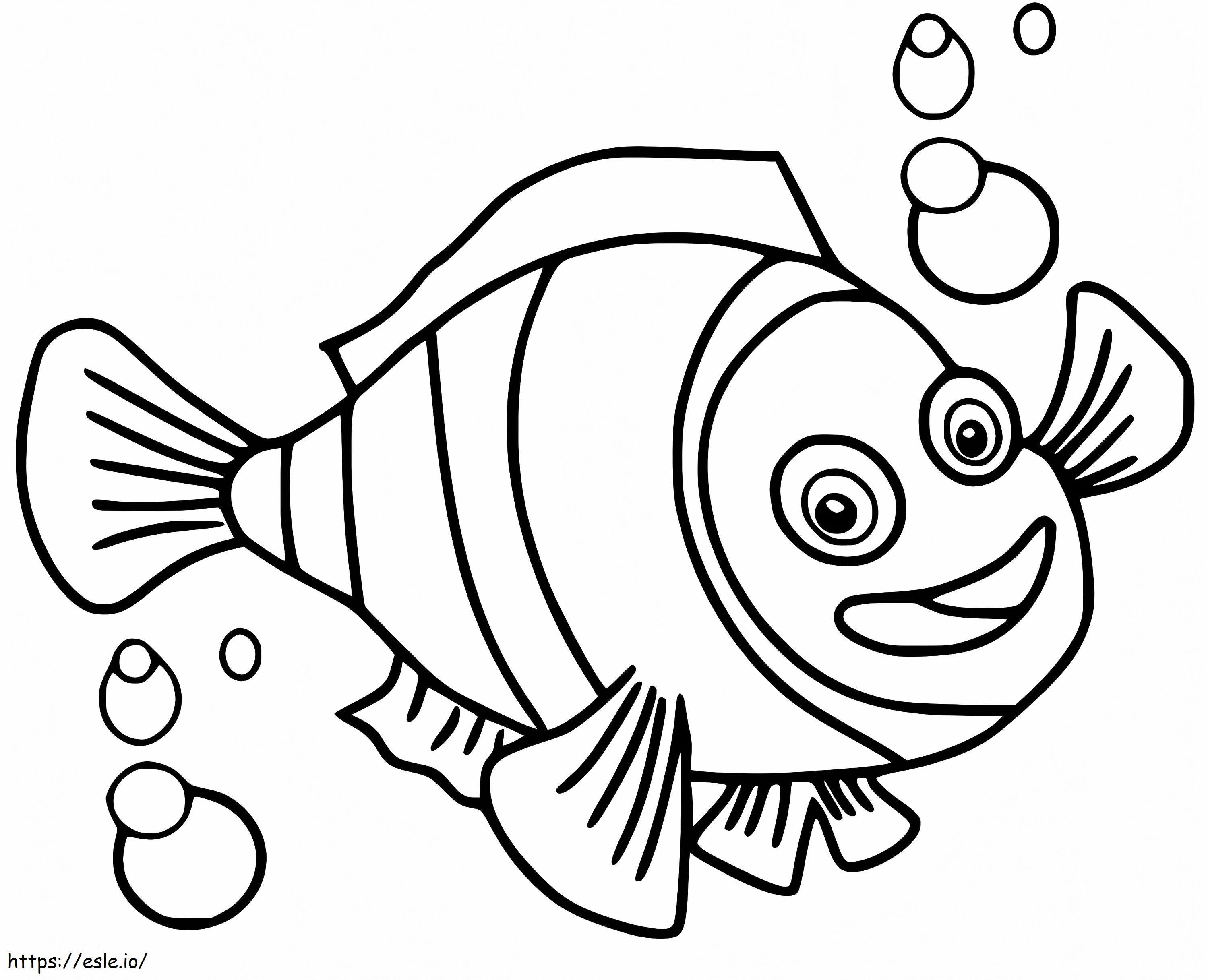 Happy Clownfish coloring page