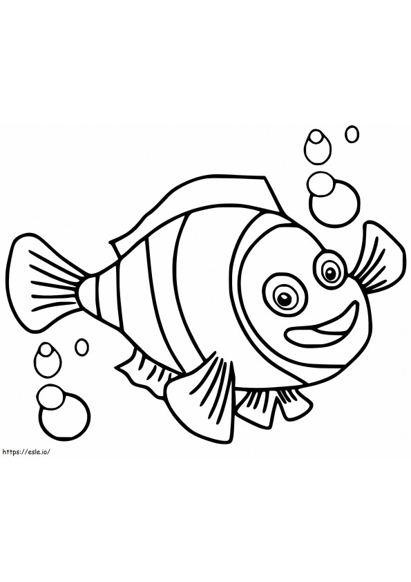 Happy Clownfish coloring page
